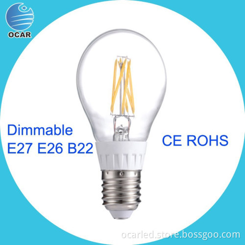 Led Filament Bulb Energy Star Listed, High Quality 7w Led Filament Bulb